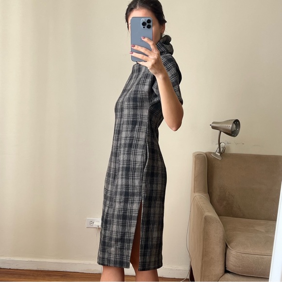 AJAIE ALAIE KULLU TURTLE NECK DRESS wool gray size XS CL - Picture 5 of 7